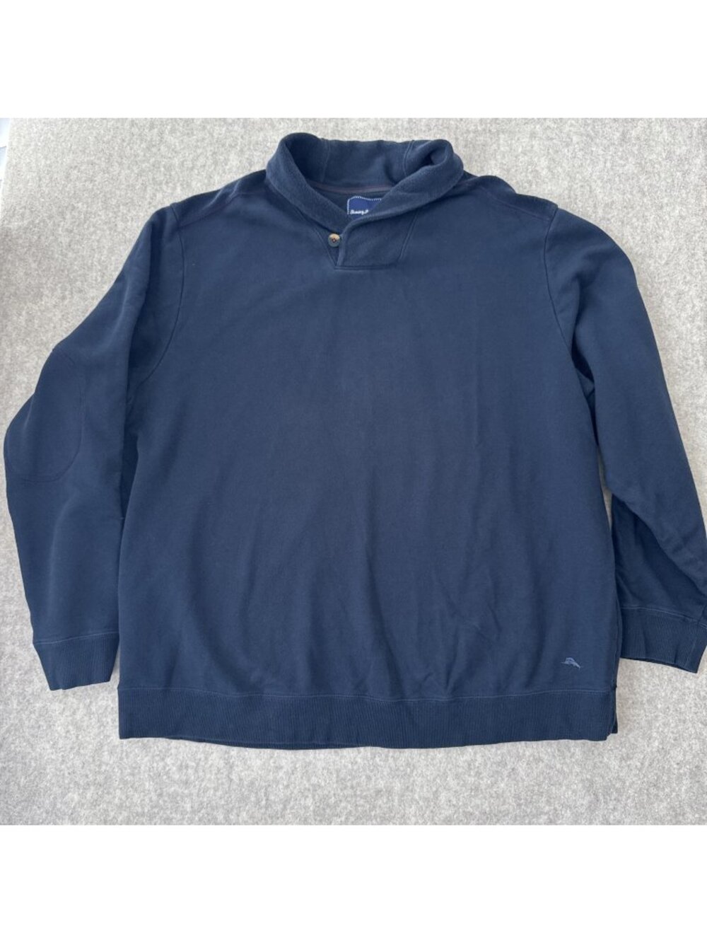 Tommy Bahama Shawl Collar Sweatshirt Navy Fleece Mens 2X Big
